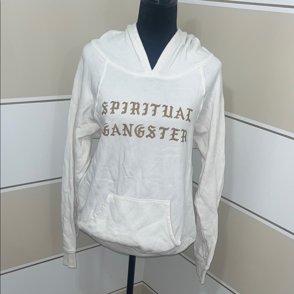 Spiritual Gangster Cream Hoodie Sweater